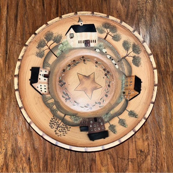 Other - Primitive Style Brown and Black Decorative Accent Piece Houses
